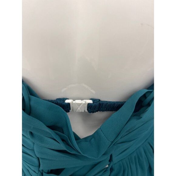 Zaxants One Shoulder Deep Teal Fit & Flare Dress Size S - Picture 9 of 10